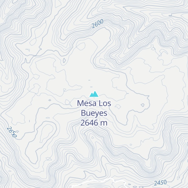 Map of Mesa Los Bueyes