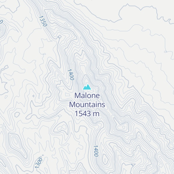 Map of Malone Mountains