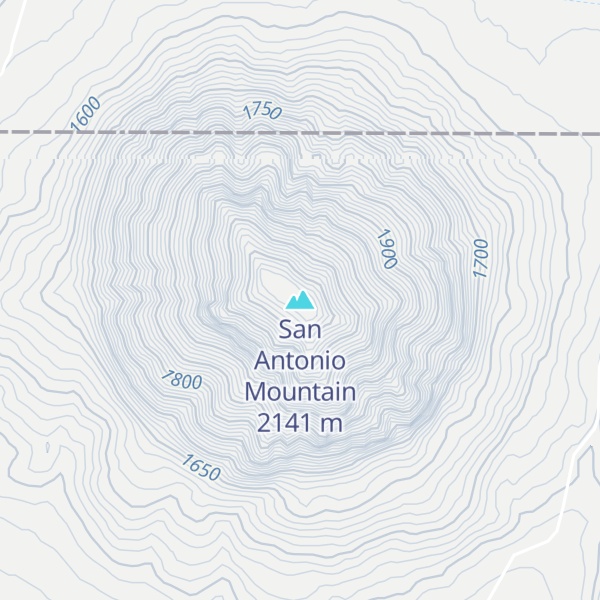 Map of San Antonio Mountain