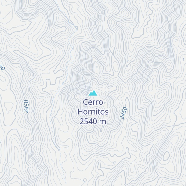 Map of Cerro Hornitos