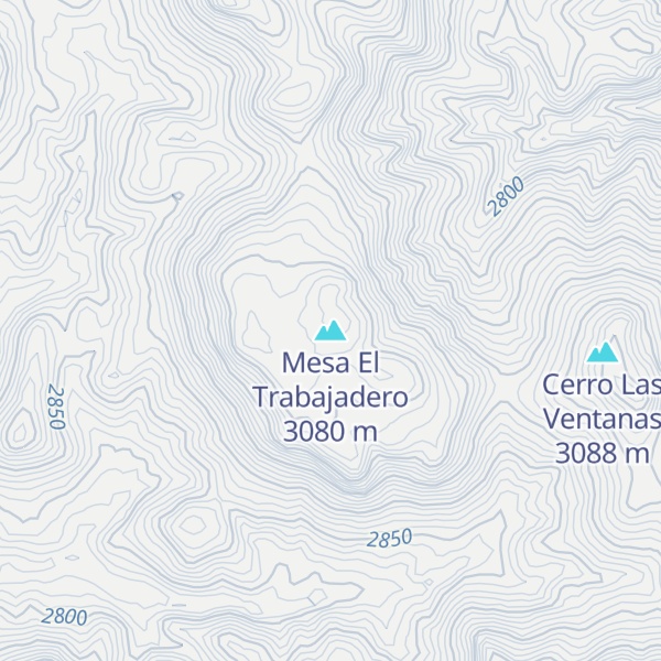Map of Mesa El Trabajadero