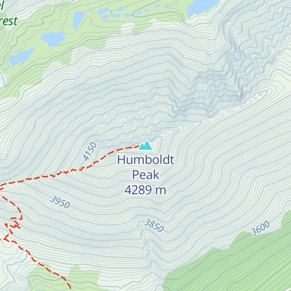 Map of Humboldt Peak