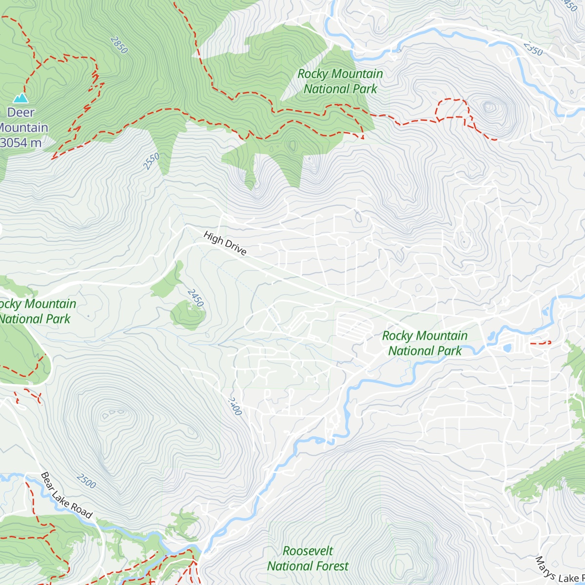 Beaver Meadows Visitors Center map