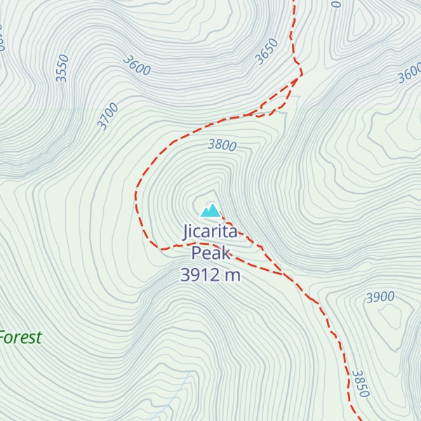 Map of Jicarita Peak