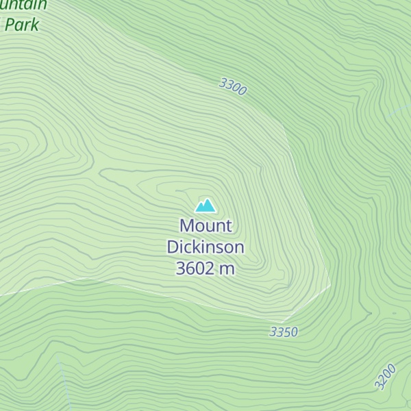 Map of Mount Dickinson
