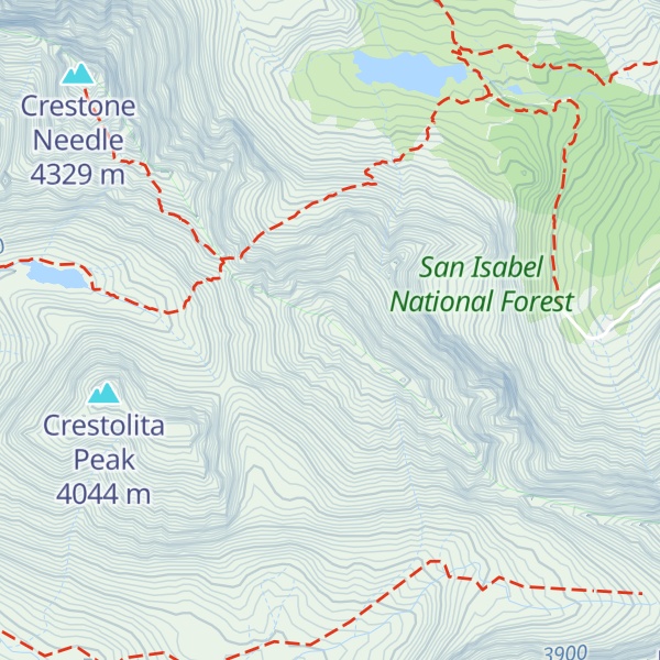 Map of Broken Hand Peak