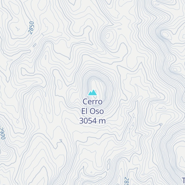 Map of Cerro El Oso