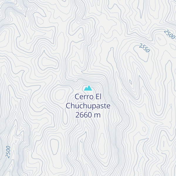 Map of Cerro El Chuchupaste