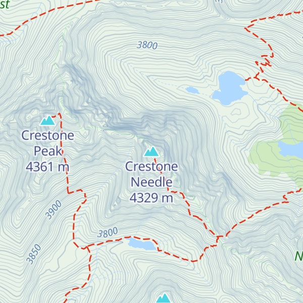 Map of Crestone Needle