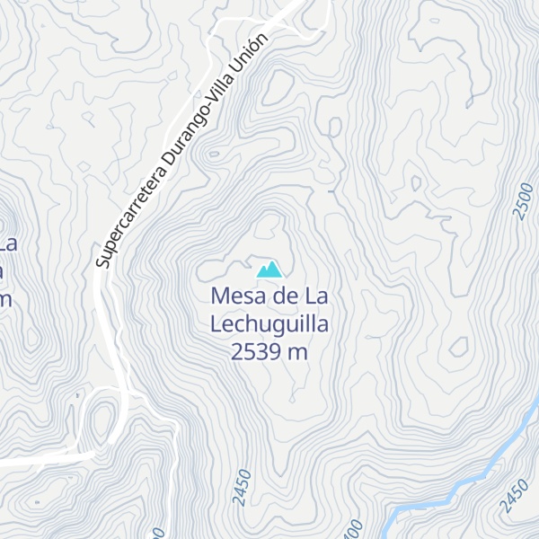 Map of Mesa de La Lechuguilla