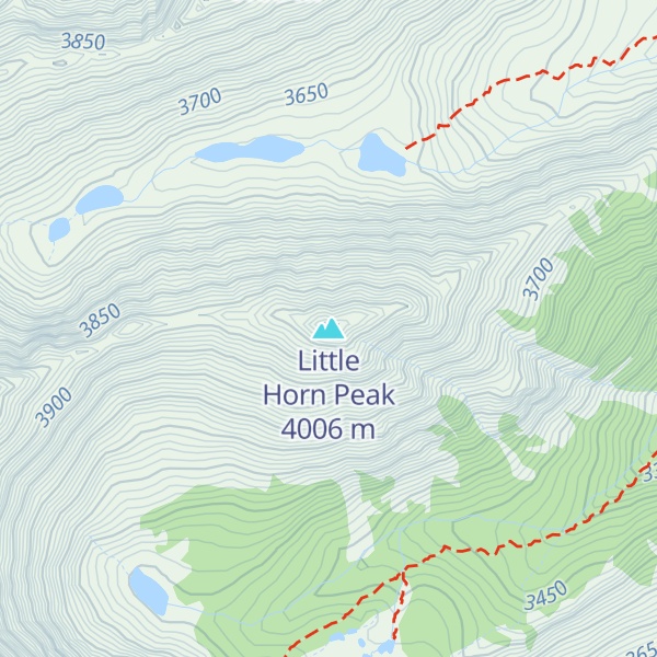 Map of Little Horn Peak