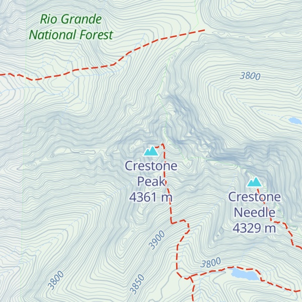 Map of Crestone Peak