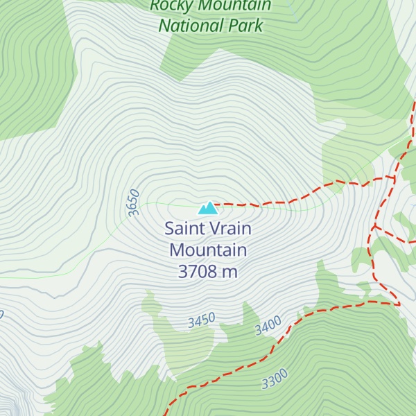 Map of Saint Vrain Mountain