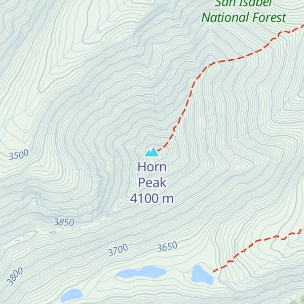 Map of Horn Peak