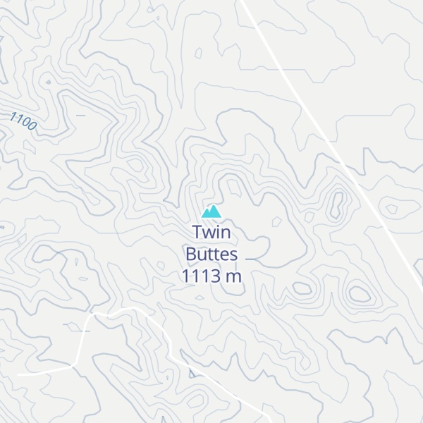 Map of Twin Buttes