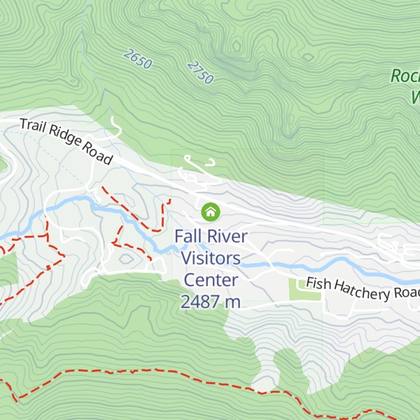Map of Rocky Mountain National Park Visitor Center