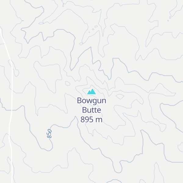 Map of Bowgun Butte