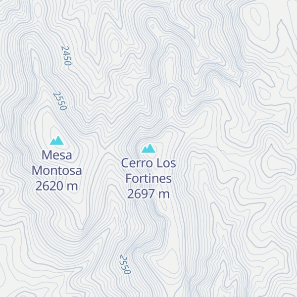Map of Cerro Los Fortines