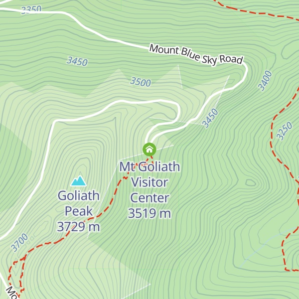 Map of Mt Goliath Visitor Center