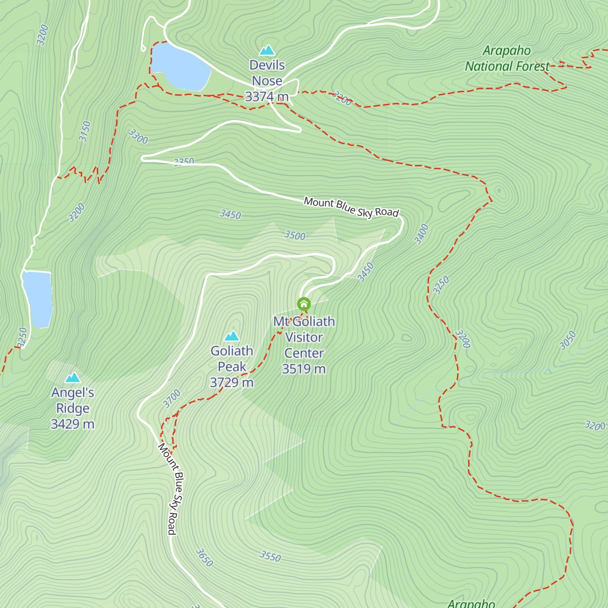 Mt Goliath Visitor Center map