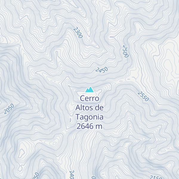 Map of Cerro Altos de Tagonia