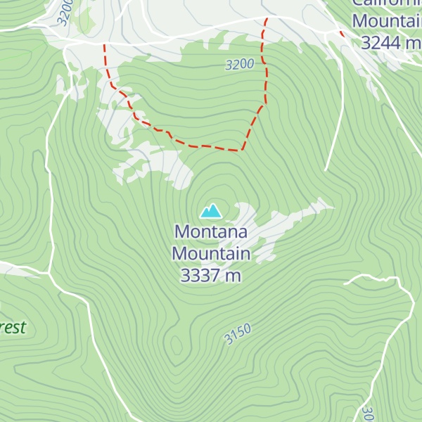 Map of Montana Mountain