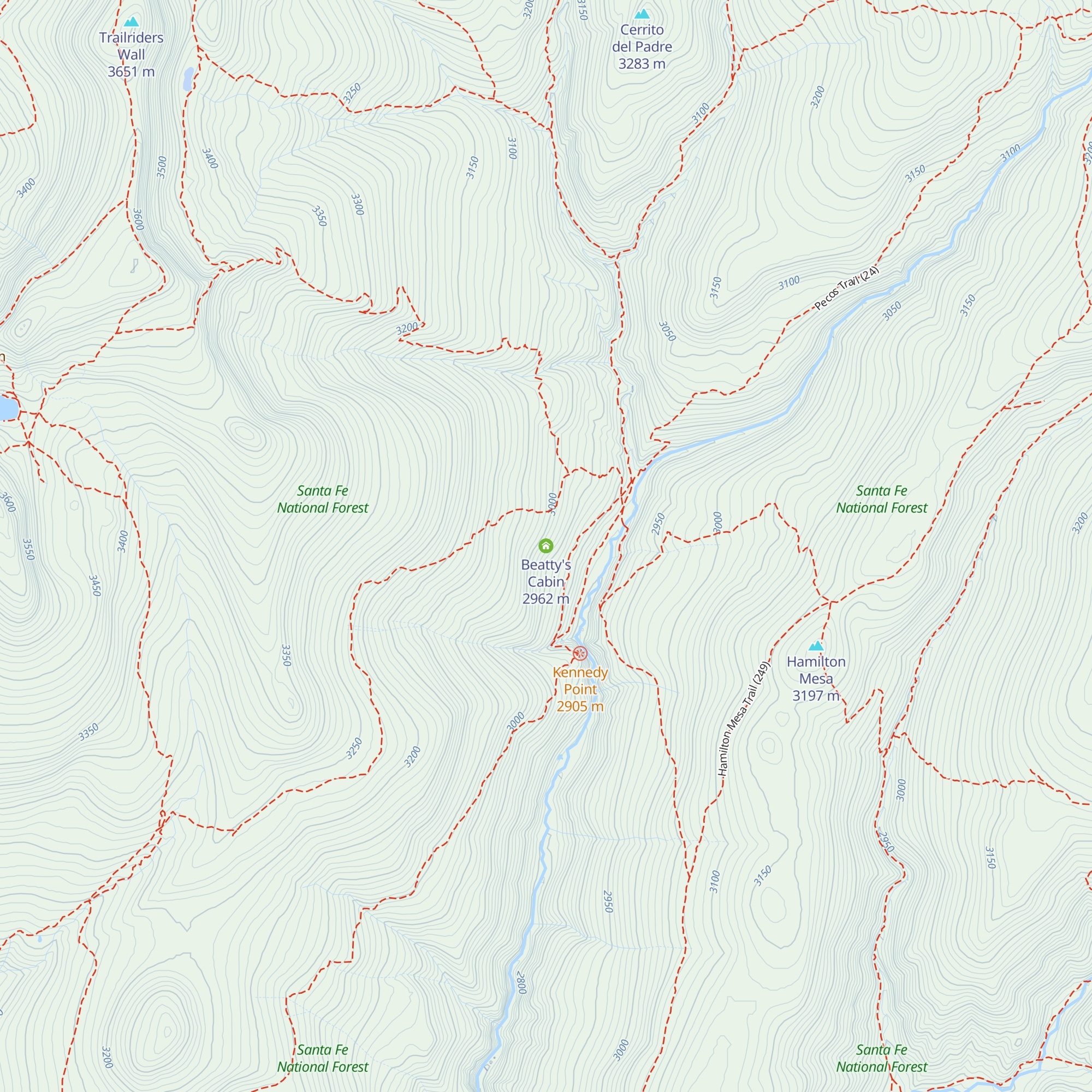 Beatty's Cabin map