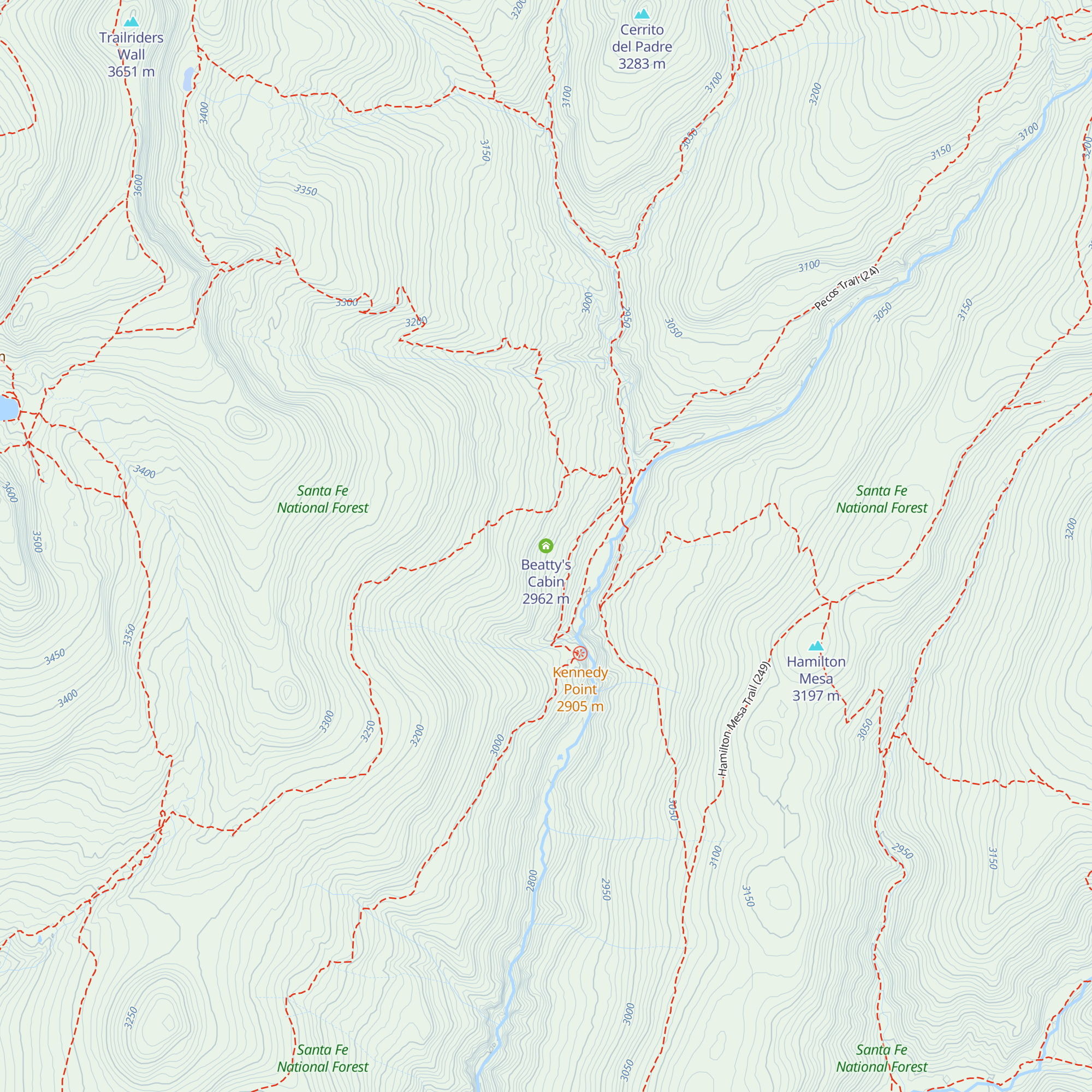 Beatty's Cabin map