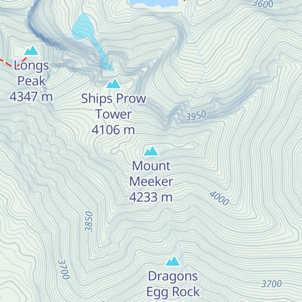 Map of Mount Meeker