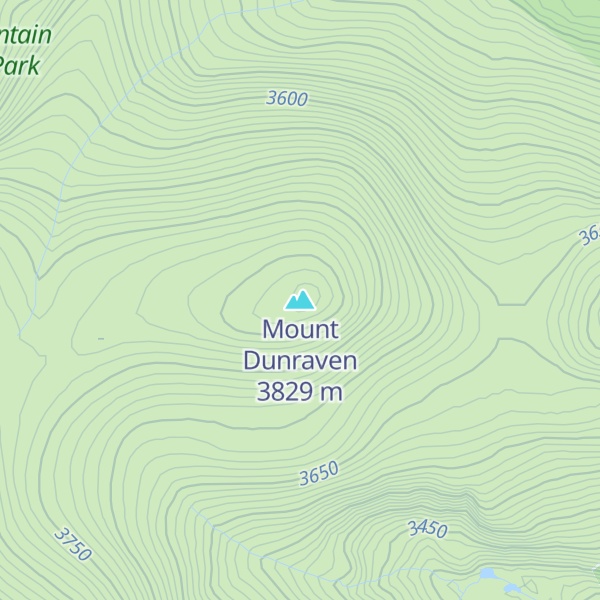 Map of Mount Dunraven