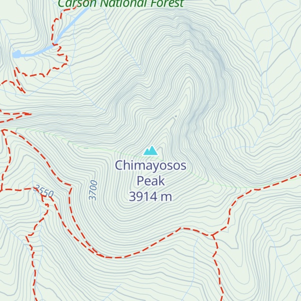 Map of Chimayosos Peak