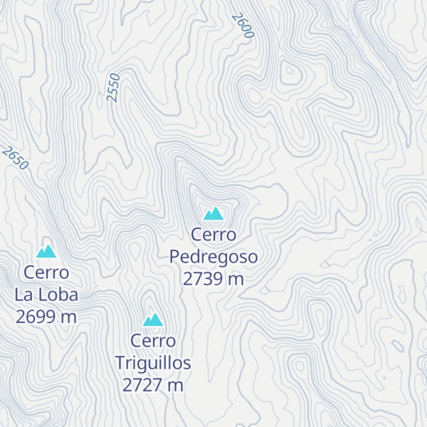Map of Cerro Pedregoso