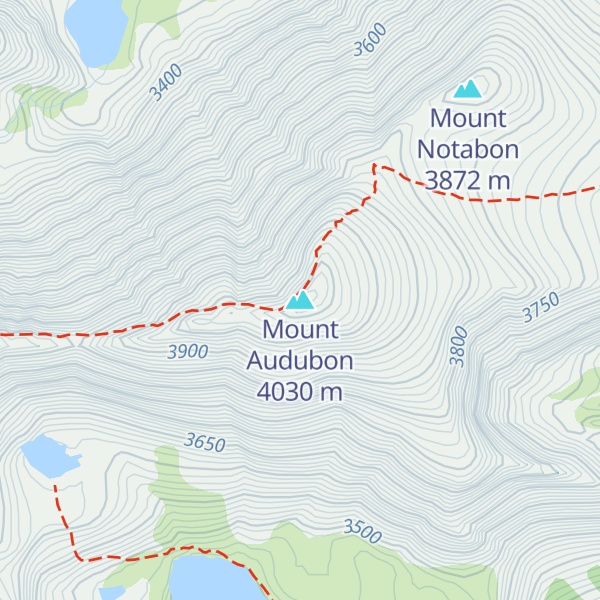 Map of Mount Audubon