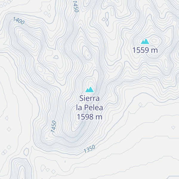 Map of Sierra la Pelea