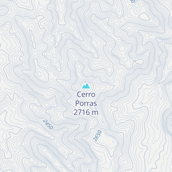 Map of Cerro Porras