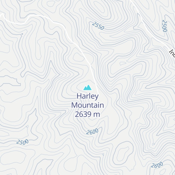 Map of Harley Mountain