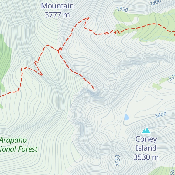 Map of Sawtooth Mountain