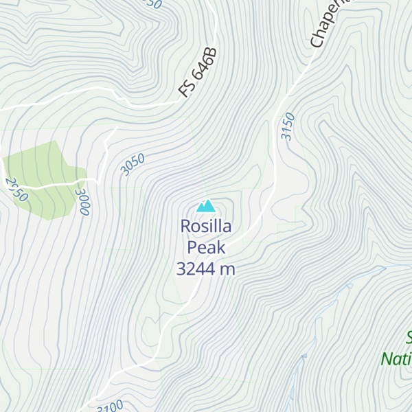 Map of Rosilla Peak