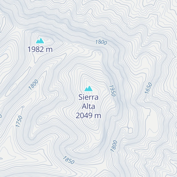 Map of Sierra Alta