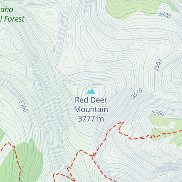 Map of Red Deer Mountain