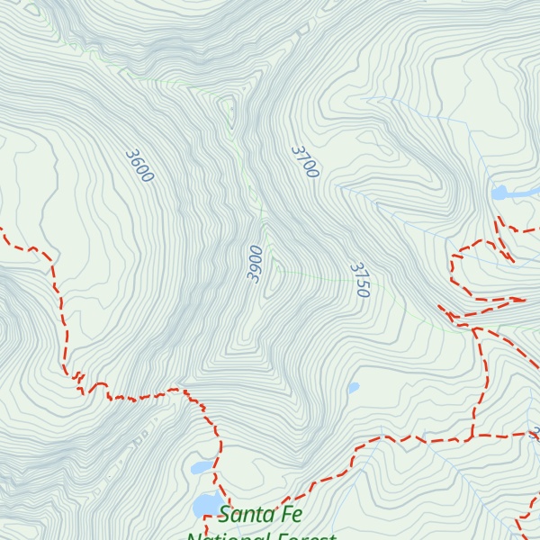 Map of North Truchas Peak