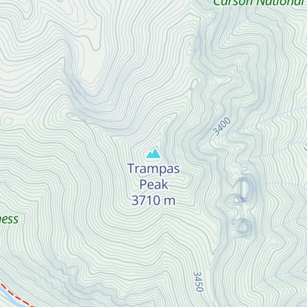 Map of Trampas Peak