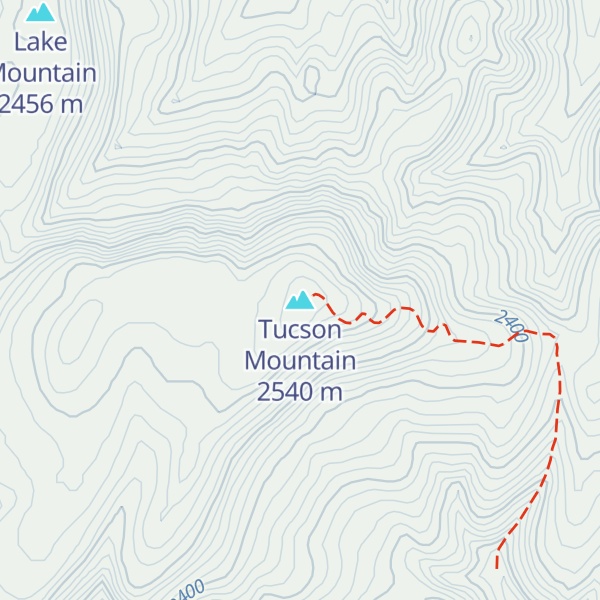 Map of Tucson Mountain