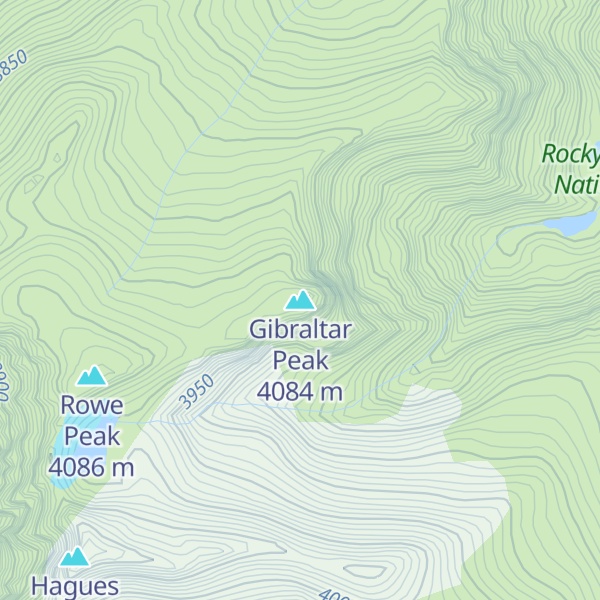 Map of Gibraltar Peak