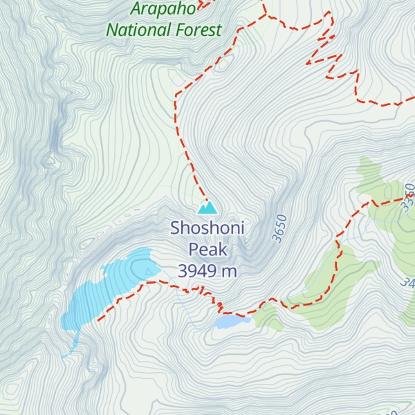 Map of Shoshoni Peak