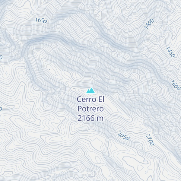 Map of Cerro El Potrero
