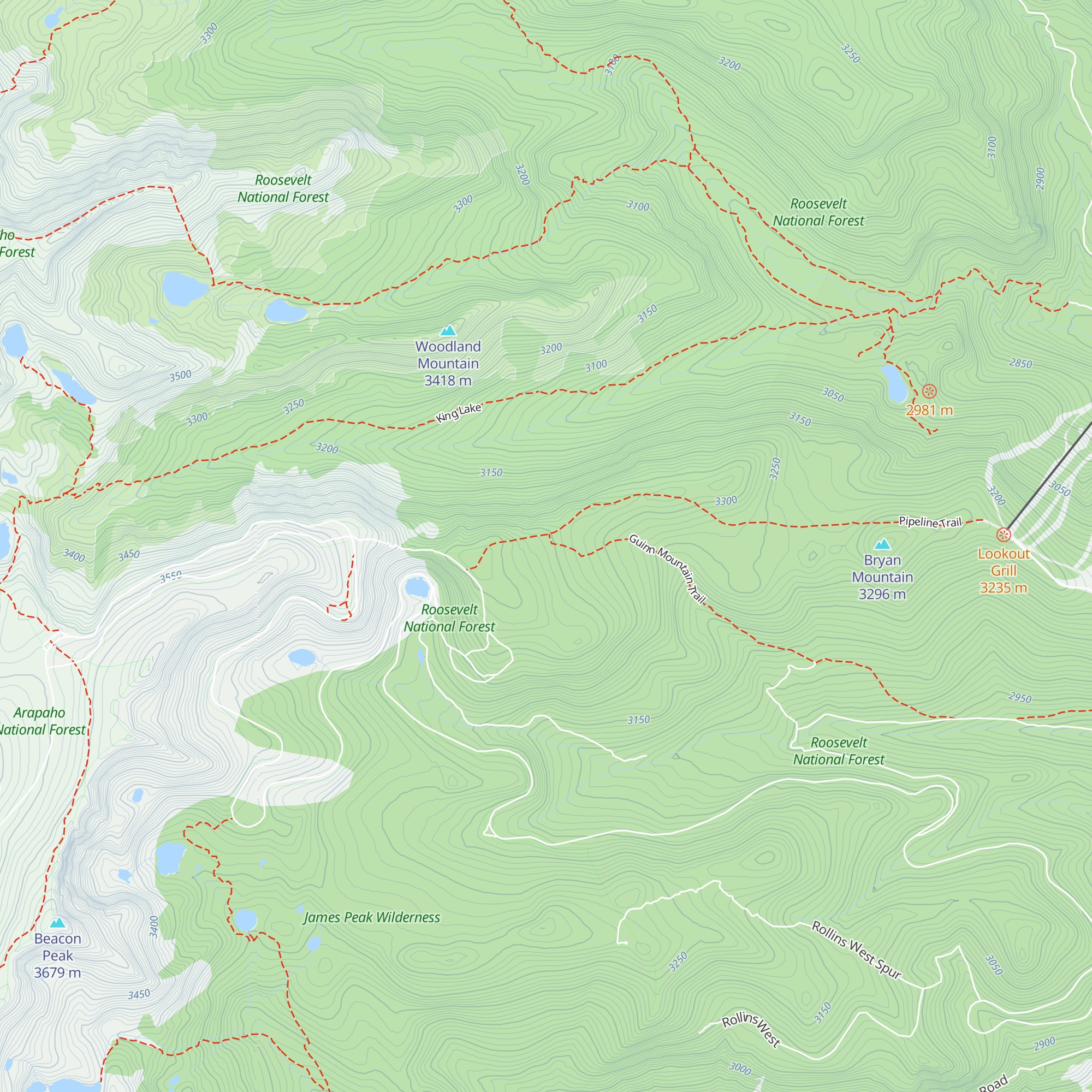 Årestua / Guinn Mountain Hut map