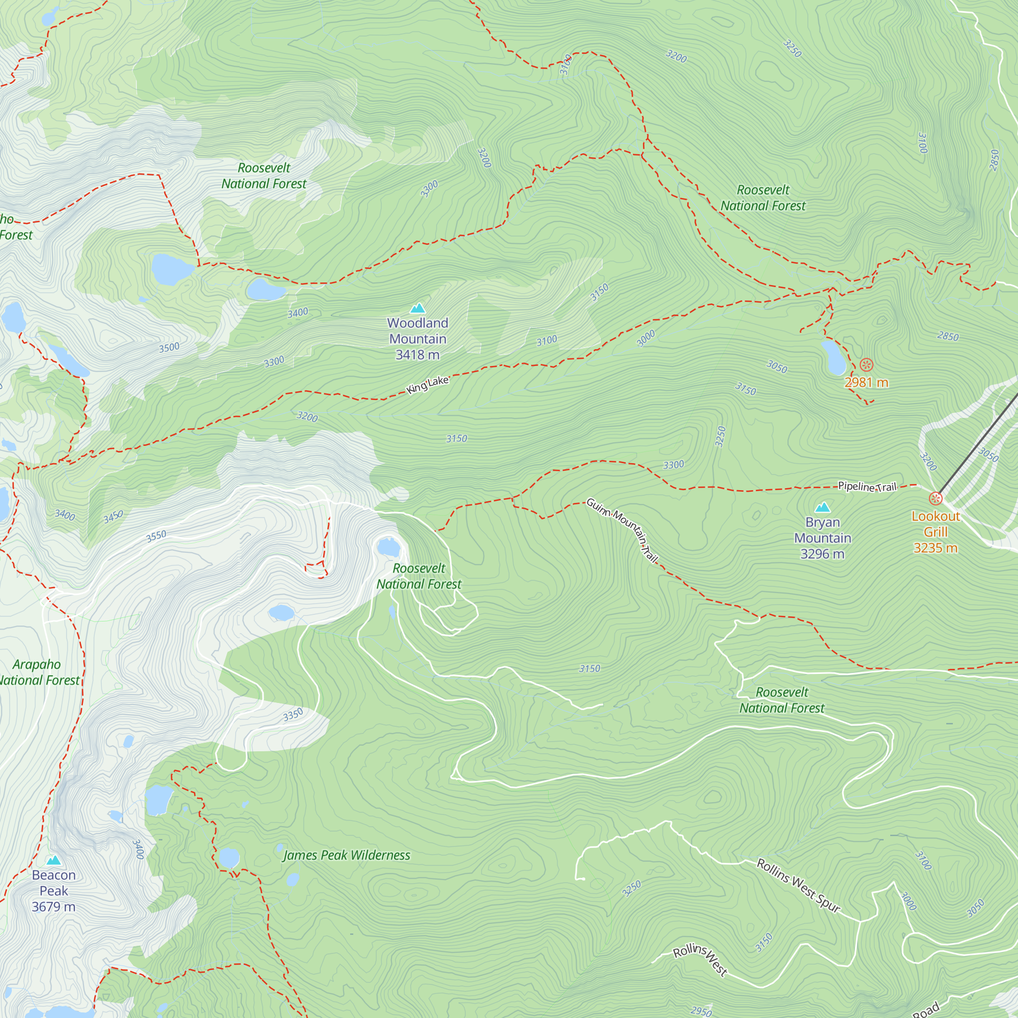 Årestua / Guinn Mountain Hut map