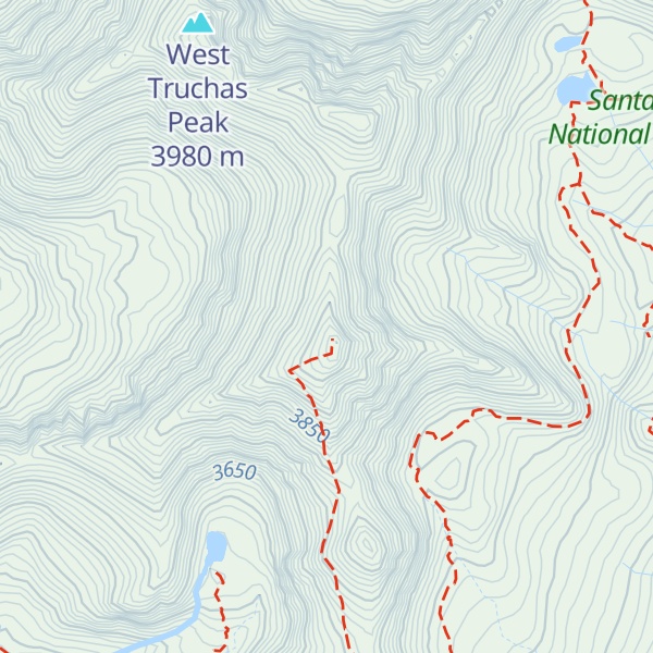 Map of Truchas Peak