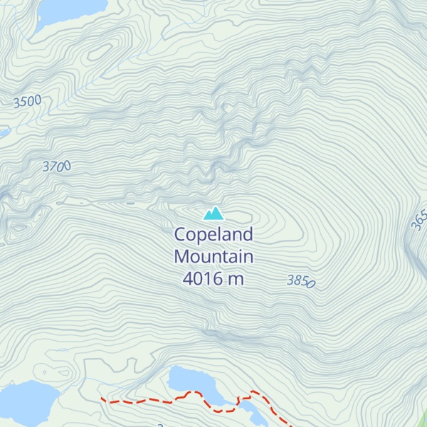 Map of Copeland Mountain